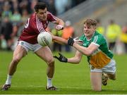 11 June 2017; Johnny Moloney of Offaly in action against David Lynch of Westmeath during the Leinster GAA Football Senior Championship Quarter-Final match between Offaly and Westmeath at Bord Na Móna O'Connor Park, Tullamore, in Co. Offaly. Photo by Piaras Ó Mídheach/Sportsfile