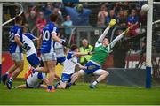 11 June 2017; Ryan Connolly of Cavan hits the post in the final minute during the Ulster GAA Football Senior Championship Quarter-Final match between Cavan and Monaghan at Kingspan Breffni in Cavan. Photo by Philip Fitzpatrick/Sportsfile