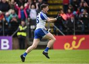 11 June 2017; Conor McManus of Monaghan celebrates after scoring his sides only goal during the Ulster GAA Football Senior Championship Quarter-Final match between Cavan and Monaghan at Kingspan Breffni, in Cavan. Photo by Oliver McVeigh/Sportsfile