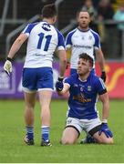 11 June 2017; Shane Carey of Monaghan exchanges a handshake with Conor Moynagh of Cavan after the final whistle the Ulster GAA Football Senior Championship Quarter-Final match between Cavan and Monaghan at Kingspan Breffni, in Cavan. Photo by Oliver McVeigh/Sportsfile