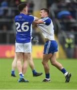 11 June 2017; Dara McVeety of Cavan and Ryan Wylie of Monaghan in dispute during the Ulster GAA Football Senior Championship Quarter-Final match between Cavan and Monaghan at Kingspan Breffni, in Cavan. Photo by Oliver McVeigh/Sportsfile