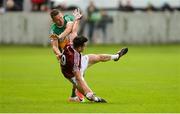 11 June 2017; Anton Sullivan of Offaly pulls down David Lynch of Westmeath, for which he was shown the black card by referee Pádraig O'Sullivan in the second half, during the Leinster GAA Football Senior Championship Quarter-Final match between Offaly and Westmeath at Bord Na Móna O'Connor Park, Tullamore, in Co. Offaly. Photo by Piaras Ó Mídheach/Sportsfile