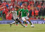 11 June 2017; Robbie Brady of Republic of Ireland in action against Stefan Lainer of Austria during the FIFA World Cup Qualifier Group D match between Republic of Ireland and Austria at Aviva Stadium, in Dublin. Photo by Eóin Noonan/Sportsfile