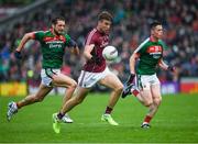 11 June 2017; Paul Conroy of Galway in action against Tom Parsons, left, and Stephen Coen of Mayo during the Connacht GAA Football Senior Championship Semi-Final match between Galway and Mayo at Pearse Stadium, in Salthill, Galway. Photo by Ray McManus/Sportsfile
