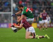 11 June 2017; Shane Walsh of Galway in action against Tom Parsons of Mayo during the Connacht GAA Football Senior Championship Semi-Final match between Galway and Mayo at Pearse Stadium, in Salthill, Galway. Photo by Ray McManus/Sportsfile