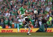 11 June 2017; Jonathan Walters of Republic of Ireland in action against Sebastian Prödl of Austria during the FIFA World Cup Qualifier Group D match between Republic of Ireland and Austria at Aviva Stadium, in Dublin.  Photo by Seb Daly/Sportsfile