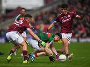 11 June 2017; Diarmuid O'Connor of Mayo in action against Eamonn Brannigan, left, and Michael Daly of Galway during the Connacht GAA Football Senior Championship Semi-Final match between Galway and Mayo at Pearse Stadium, in Salthill, Galway. Photo by Ray McManus/Sportsfile