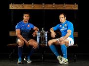 25 January 2012; In attendance at the launch of the RBS Six Nations Rugby Championship 2012 are captains theirry Dusautoir, France, left and Sergio Parisse, Italy. The Hurlingham Club, Ranelagh Gardens, London, England. Picture credit: Andrew Fosker / SPORTSFILE