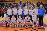 25 January 2012; The Glenties Comprehensive team. All-Ireland Schools Cup U16C Boys Final, Glenties Comprehensive, Donegal v Colaiste Pobail Setanta, Dublin, National Basketball Arena, Tallaght, Dublin. Picture credit: Pat Murphy / SPORTSFILE