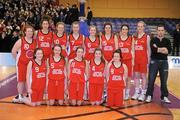 25 January 2012; The St. Angela's Waterford team. All-Ireland Schools Cup U19B Girls Final, Our Lady's Castleblayney, Monaghan v St. Angela's Waterford, National Basketball Arena, Tallaght, Dublin. Picture credit: Pat Murphy / SPORTSFILE