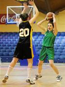 26 January 2012; Eimear Twomey, St. Angela's College, in action against Cliona Mairtin, Colaiste Iosagain. All-Ireland Schools Cup U19A Girls Final, St. Angela's College, Cork v Colaiste Iosagain, Dublin, National Basketball Arena, Tallaght, Dublin. Picture credit: Brian Lawless / SPORTSFILE