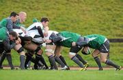 26 January 2012; A general view of a maul during Ireland squad training, including players, from left to right, Jack McGrath, James Coughlan, Paul O'Connell, Jamie Heaslip and Donnacha Ryan, ahead of their RBS Six Nations Rugby Championship game against Wales on February 5th. Ireland Rugby Squad Training, University of Limerick, Limerick. Picture credit: Diarmuid Greene / SPORTSFILE