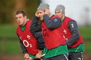 26 January 2012; Ireland's Sean Cronin, Gordon D'Arcy and Rob Kearney during squad training ahead of their RBS Six Nations Rugby Championship game against Wales on February 5th. Ireland Rugby Squad Training, University of Limerick, Limerick. Picture credit: Diarmuid Greene / SPORTSFILE