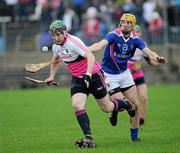 28 January 2012; Brian O'Meara, Tipperary, in action against Tom Murnane, Munster XV. Charity match in aid of Breast Cancer Ireland, Tipperary v Munster XV, McDonagh Park, Nenagh, Co. Tipperary. Picture credit: Matt Browne / SPORTSFILE
