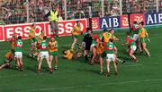 29 September 1996; An altercation between Meath and Mayo players early in the game which resulted in Meath's Colm Coyle and Mayo's Liam McHale being sent off by referee Pat McEnaney. All Ireland Football Final replay Croke Park, Meath v Mayo, Croke Park, Dublin. Picture credit; David Maher / SPORTSFILE
