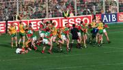 29 September 1996; An altercation between Meath and Mayo players early in the game which resulted in Meath's Colm Coyle and Mayo's Liam McHale being sent off by referee Pat McEnaney. All-Ireland Football Final Replay, Meath v Mayo, Croke Park, Dublin. Picture credit; David Maher / SPORTSFILE