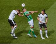11 June 2017; Jonathan Walters of Republic of Ireland in action against Sebastian Prödl, left, and Julian Baumgartlinger of Austria during the FIFA World Cup Qualifier Group D match between Republic of Ireland and Austria at Aviva Stadium, in Dublin.  Photo by Cody Glenn/Sportsfile