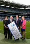 12 June 2017; In attendance at the launch of The Alzheimer Society of Ireland as one of the Official GAA Charities are, from left, Blathnaid Harney, Corporate Fundraising, Pat McLoughlin, Chief Executive Officer, Uachtarán Chumann Lúthchleas Aogán Ó Fearghail and Mairead Dillon, Head of Fundraising, during the GAA Charities 2017 Launch at Croke Park in Dublin. Photo by Piaras Ó Mídheach/Sportsfile
