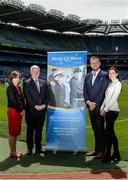 12 June 2017; In attendance at the launch of Make A Wish Ireland as one of the Official GAA Charities are, from left, Susan O'Dwyer, Chief Executive Officer, Uachtarán Chumann Lúthchleas Aogán Ó Fearghail, Gareth Crowe, Head of Corporate, and Niamh Ryan, Marketing Executive, during the GAA Charities 2017 Launch at Croke Park in Dublin. Photo by Piaras Ó Mídheach/Sportsfile