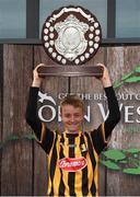 12 June 2017; John Doheny from Fenians GAA Club, Co Kilkenny, lifts the trophy after winning the boys hurling competition at the John West Skills Day in the National Sports Campus on Saturday 10th June. The Skills Day is an opportunity for Ireland’s rising football, hurling & camogie stars to show their skills ahead of the John West Féile na nÓg and John West Féile na nGael competitions. At Abbottstown in Dublin. Photo by Cody Glenn/Sportsfile