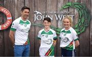 12 June 2017; Stephen Kenny from Askamore Kilrush GAA Club, Co Wexford, pictured with Donegal's Rory Kavanagh and Monaghan’s Eimear McAnespie after participating in the boys football competition at the John West Skills Day in the National Sports Campus on Saturday 10th June. The Skills Day is an opportunity for Ireland’s rising football, hurling & camogie stars to show their skills ahead of the John West Féile na nÓg and John West Féile na nGael competitions. At Abbottstown in Dublin. Photo by Cody Glenn/Sportsfile
