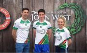12 June 2017; Dean Carroll from Co Cavan, pictured with Donegal's Rory Kavanagh and Monaghan’s Eimear McAnespie after participating in the boys football competition at the John West Skills Day in the National Sports Campus on Saturday 10th June. The Skills Day is an opportunity for Ireland’s rising football, hurling & camogie stars to show their skills ahead of the John West Féile na nÓg and John West Féile na nGael competitions. At Abbottstown in Dublin. Photo by Cody Glenn/Sportsfile