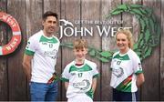 12 June 2017; Liam Maxwell from Rosemount GAA Club, Co Westmeath, pictured with Donegal's Rory Kavanagh and Monaghan’s Eimear McAnespie after participating in the boys football competition at the John West Skills Day in the National Sports Campus on Saturday 10th June. The Skills Day is an opportunity for Ireland’s rising football, hurling & camogie stars to show their skills ahead of the John West Féile na nÓg and John West Féile na nGael competitions. At Abbottstown in Dublin. Photo by Cody Glenn/Sportsfile