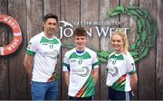 12 June 2017; Oisin Hooney from St Joseph's GAA Club, Co Laois, pictured with Donegal's Rory Kavanagh and Monaghan’s Eimear McAnespie after participating in the boys football competition at the John West Skills Day in the National Sports Campus on Saturday 10th June. The Skills Day is an opportunity for Ireland’s rising football, hurling & camogie stars to show their skills ahead of the John West Féile na nÓg and John West Féile na nGael competitions. At Abbottstown in Dublin. Photo by Cody Glenn/Sportsfile