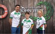 12 June 2017; Rory McLoughlin from St Joseph's GFC, Co Louth, pictured with Donegal's Rory Kavanagh and Monaghan’s Eimear McAnespie after participating in the boys football competition at the John West Skills Day in the National Sports Campus on Saturday 10th June. The Skills Day is an opportunity for Ireland’s rising football, hurling & camogie stars to show their skills ahead of the John West Féile na nÓg and John West Féile na nGael competitions. At Abbottstown in Dublin. Photo by Cody Glenn/Sportsfile