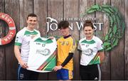 12 June 2017; Breen De Rosfort, from Na Fianna GAA Club, Co Dublin, pictured with Dublin’s Liam Rushe and Carlow's Kate Nolan after participating in the boys hurling competition at the John West Skills Day in the National Sports Campus on Saturday 10th June. The Skills Day is an opportunity for Ireland’s rising football, hurling & camogie stars to show their skills ahead of the John West Féile na nÓg and John West Féile na nGael competitions. At Abbottstown in Dublin.  Photo by Cody Glenn/Sportsfile