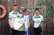 12 June 2017; James Slevin from Carrickmacross GAA Club, Co Monaghan, pictured with Dublin’s Liam Rushe and Carlow's Kate Nolan after participating in the boys hurling competition at the John West Skills Day in the National Sports Campus on Saturday 10th June. The Skills Day is an opportunity for Ireland’s rising football, hurling & camogie stars to show their skills ahead of the John West Féile na nÓg and John West Féile na nGael competitions. At Abbottstown in Dublin.  Photo by Cody Glenn/Sportsfile