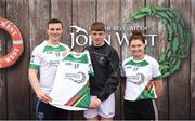 12 June 2017; Diarmuid Mangan from Sallins GAA Club, Co Kildare, pictured with Dublin’s Liam Rushe and Carlow's Kate Nolan after participating in the boys hurling competition at the John West Skills Day in the National Sports Campus on Saturday 10th June. The Skills Day is an opportunity for Ireland’s rising football, hurling & camogie stars to show their skills ahead of the John West Féile na nÓg and John West Féile na nGael competitions. At Abbottstown in Dublin.  Photo by Cody Glenn/Sportsfile
