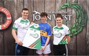 12 June 2017; Conor McKelvey from Silvermines GAA Club, Co Tipperary, pictured with Dublin’s Liam Rushe and Carlow's Kate Nolan after participating in the boys hurling competition at the John West Skills Day in the National Sports Campus on Saturday 10th June. The Skills Day is an opportunity for Ireland’s rising football, hurling & camogie stars to show their skills ahead of the John West Féile na nÓg and John West Féile na nGael competitions. At Abbottstown in Dublin.  Photo by Cody Glenn/Sportsfile