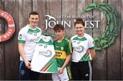 12 June 2017; Keltyn Molloy from Lixnaw GAA Club, Co Kerry, pictured with Dublin’s Liam Rushe and Carlow's Kate Nolan after participating in the boys hurling competition at the John West Skills Day in the National Sports Campus on Saturday 10th June. The Skills Day is an opportunity for Ireland’s rising football, hurling & camogie stars to show their skills ahead of the John West Féile na nÓg and John West Féile na nGael competitions. At Abbottstown in Dublin.  Photo by Cody Glenn/Sportsfile