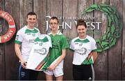 12 June 2017; Ruairi Moore, Co Fermanagh, pictured with Dublin’s Liam Rushe and Carlow's Kate Nolan after participating in the boys hurling competition at the John West Skills Day in the National Sports Campus on Saturday 10th June. The Skills Day is an opportunity for Ireland’s rising football, hurling & camogie stars to show their skills ahead of the John West Féile na nÓg and John West Féile na nGael competitions. At Abbottstown in Dublin.  Photo by Cody Glenn/Sportsfile
