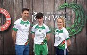 12 June 2017; Niall O'Connor from Baltinglass GAA Club, Co Wicklow, pictured with Donegal's Rory Kavanagh and Monaghan’s Eimear McAnespie after participating in the boys football competition at the John West Skills Day in the National Sports Campus on Saturday 10th June. The Skills Day is an opportunity for Ireland’s rising football, hurling & camogie stars to show their skills ahead of the John West Féile na nÓg and John West Féile na nGael competitions. At Abbottstown in Dublin. Photo by Cody Glenn/Sportsfile