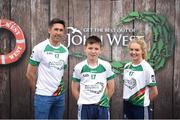 12 June 2017; Brian McNamara from Cooraclare GAA Club, Co Clare, pictured with Donegal's Rory Kavanagh and Monaghan’s Eimear McAnespie after participating in the boys football competition at the John West Skills Day in the National Sports Campus on Saturday 10th June. The Skills Day is an opportunity for Ireland’s rising football, hurling & camogie stars to show their skills ahead of the John West Féile na nÓg and John West Féile na nGael competitions. At Abbottstown in Dublin. Photo by Cody Glenn/Sportsfile