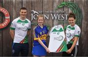 12 June 2017; Rebecca Farrell from Knockavilla Donaskeigh Kickhams GAA Club, Co Tipperary, pictured with Dublin’s Liam Rushe and Carlow's Kate Nolan after participating in the camogie competition at the John West Skills Day in the National Sports Campus on Saturday 10th June. The Skills Day is an opportunity for Ireland’s rising football, hurling & camogie stars to show their skills ahead of the John West Féile na nÓg and John West Féile na nGael competitions. At Abbottstown in Dublin.  Photo by Cody Glenn/Sportsfile