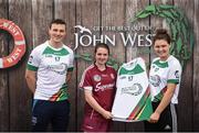 12 June 2017; Katie Gilchrist from Shamrocks GAA Club, Co Galway, pictured with Dublin’s Liam Rushe and Carlow's Kate Nolan after participating in the camogie competition at the John West Skills Day in the National Sports Campus on Saturday 10th June. The Skills Day is an opportunity for Ireland’s rising football, hurling & camogie stars to show their skills ahead of the John West Féile na nÓg and John West Féile na nGael competitions. At Abbottstown in Dublin.  Photo by Cody Glenn/Sportsfile