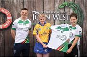 12 June 2017; Alanna Fox from Feakle GAA Club, Co Clare, pictured with Dublin’s Liam Rushe and Carlow's Kate Nolan after participating in the camogie competition at the John West Skills Day in the National Sports Campus on Saturday 10th June. The Skills Day is an opportunity for Ireland’s rising football, hurling & camogie stars to show their skills ahead of the John West Féile na nÓg and John West Féile na nGael competitions. At Abbottstown in Dublin.  Photo by Cody Glenn/Sportsfile