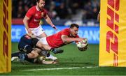 13 June 2017; Sam Warburton of the British & Irish Lions scores his side's third try during the match between the Highlanders and the British & Irish Lions at Forsyth Barr Stadium in Dunedin, New Zealand. Photo by Stephen McCarthy/Sportsfile