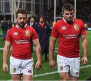 13 June 2017; Greig Laidlaw and Jared Payne of the British & Irish Lions following the match between the Highlanders and the British & Irish Lions at Forsyth Barr Stadium in Dunedin, New Zealand. Photo by Stephen McCarthy/Sportsfile