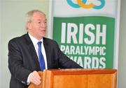 30 January 2012; The OCS Irish Paralympic Awards were formally launched at the OCS Head Office by Michael Ring T.D., Minister of State for Tourism & Sport. The inaugural OCS Irish Paralympic Awards will take place on December 7th following the London 2012 Paralympic Games. The OCS Irish Paralympic Awards will be the first of its kind in Irish Paralympic Sport, honouring the achievements, successes and contributions of the Irish Paralympic team and its support network over the London cycle. Speaking at the launch is Micheal Ring T.D., Minister of State for Tourism & Sport. OCS Head Office, County Dublin. Picture credit: Brian Lawless / SPORTSFILE