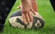 28 January 2012; A general view of a rugby ball. Ulster Bank League, Division 1A, Old Belvedere v St Mary's College, Anglesea Road, Ballsbridge, Dublin. Picture credit: Brendan Moran / SPORTSFILE
