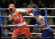 28 January 2012; Michael Reilly, Holy Family, right, exchanges punches with Conor Coyle, St. Jospehs, during their 75 kg bout. 2012 National Elite Boxing Championship Semi-Finals, National Stadium, Dublin. Photo by Sportsfile
