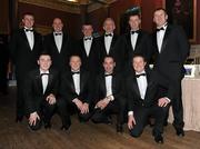 27 January 2012; In attendance at the GUI Champions' Dinner 2012 are members of the Mitchelstown Golf Club that won the Junior Cup, back row, from left, Adrian Gamble, John Cahill, Kieran Dennehy, club captain, Jerry O'Riordan, John McGuire and David Cahill, front row, from left, Sean Lane, Stephen Slattery, team captain, Dave O'Connor and Clem Leonard. GUI Champions' Dinner 2012, Carton House, Maynooth, Co. Kildare. Picture credit: Matt Browne / SPORTSFILE