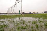 29 January 2012; A general view of St Conleth's Park after the game was postponed due to a waterlogged pitch. Bord na Mona O'Byrne Cup Final, Dublin City University v Kildare, St Conleth's Park, Newbridge, Co. Kildare. Photo by Sportsfile