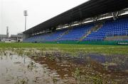 29 January 2012; A general view of Donnybrook Stadium after the game was postponed due to a waterlogged pitch. Powerade Leinster Schools Senior Cup, 1st Round, Blackrock College v Terenure College, Donnybrook Stadium, Donnybrook, Dublin. Picture credit: Brendan Moran / SPORTSFILE
