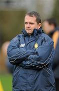 29 January 2012; Clare manager Davy Fitzgerald watches the game. Waterford Crystal Cup Hurling, Preliminary Round, Clare v Waterford Institute of Technology, O'Garney Park, Sixmilebridge, Co. Clare. Picture credit: Ray McManus / SPORTSFILE