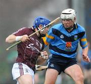 29 January 2012; Damien Hayes, Galway, in action against Jack Dougan, University College Dublin. Bord na Mona Walsh Cup, University College Dublin v Galway, UCD, Belfield, Co. Dublin. Picture credit: Dáire Brennan / SPORTSFILE